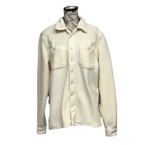 Onia Men’s Beige Polar Fleece Overshirt Shacket Size M – Quiet Luxury Old Money - Picture 2 of 11